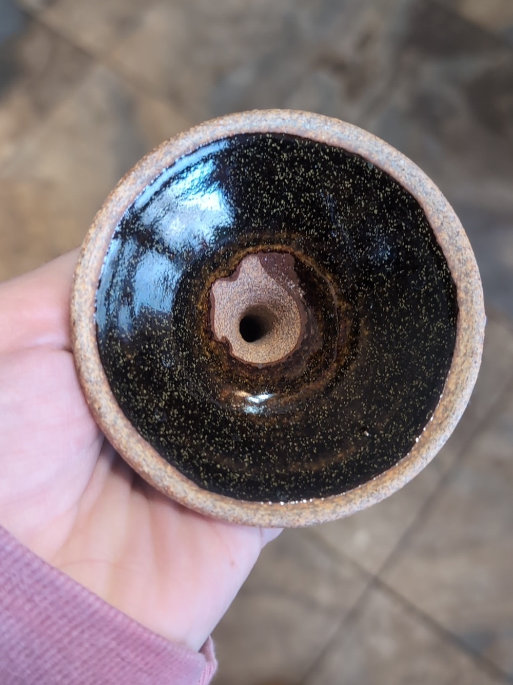 3 Piece Studio Pottery Rustic Glazed Ceramic Goblet/Chalice - Picture 3 of 10